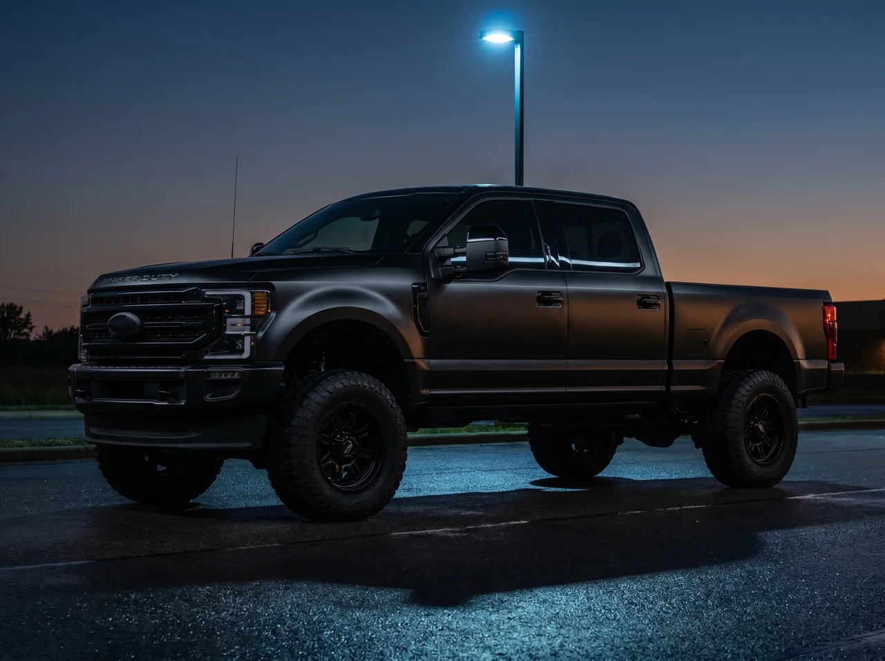 Ford F-250 chrome delete blackout wrap in Oklahoma City