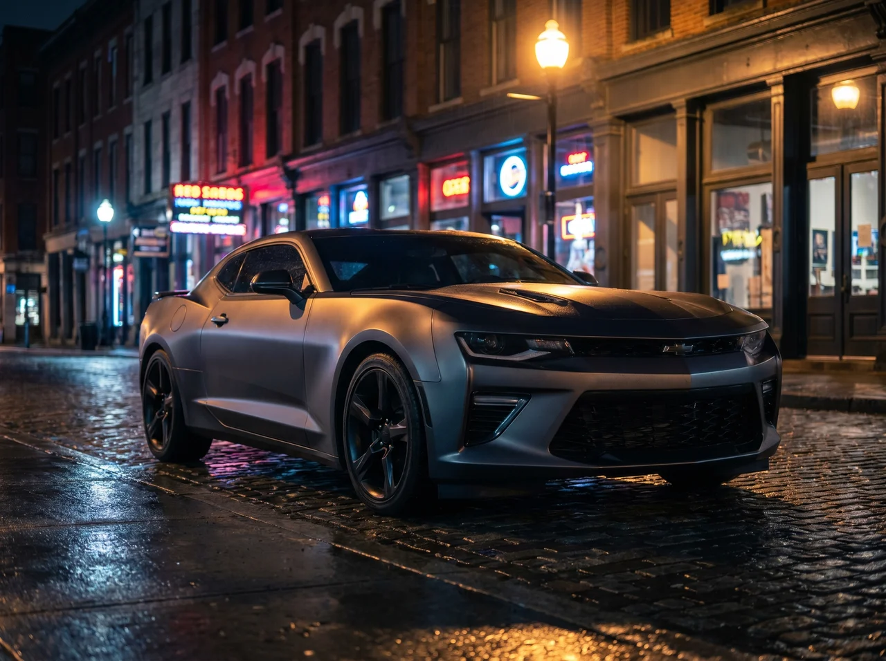 Chevrolet Camaro SS matte gunmetal gray vinyl wrap in Oklahoma City
